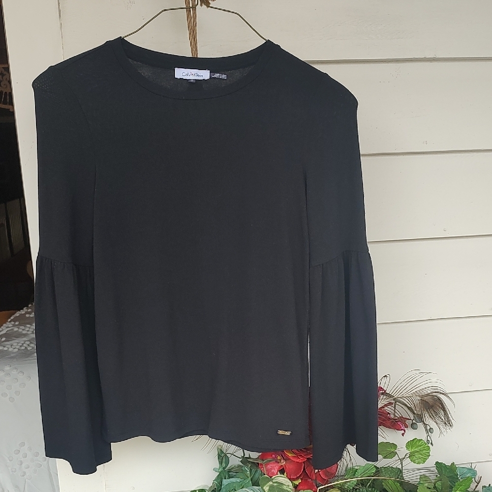 Calvin Klein Black Long Sleeve Top - Picture 3 of 6